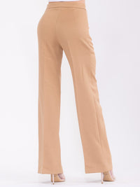 WOMEN'S ZIP UP WIDE LEG PANTS