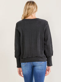 WOMEN'S LONG SLEEVE EMBROIDERY FLOWERS PULLOVER SWEATER