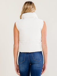 WOMEN'S SLEEVELESS ZIP UP FRONT POCKETS ADJUSTABLE WAIST REVERSABLE PUFFER VEST