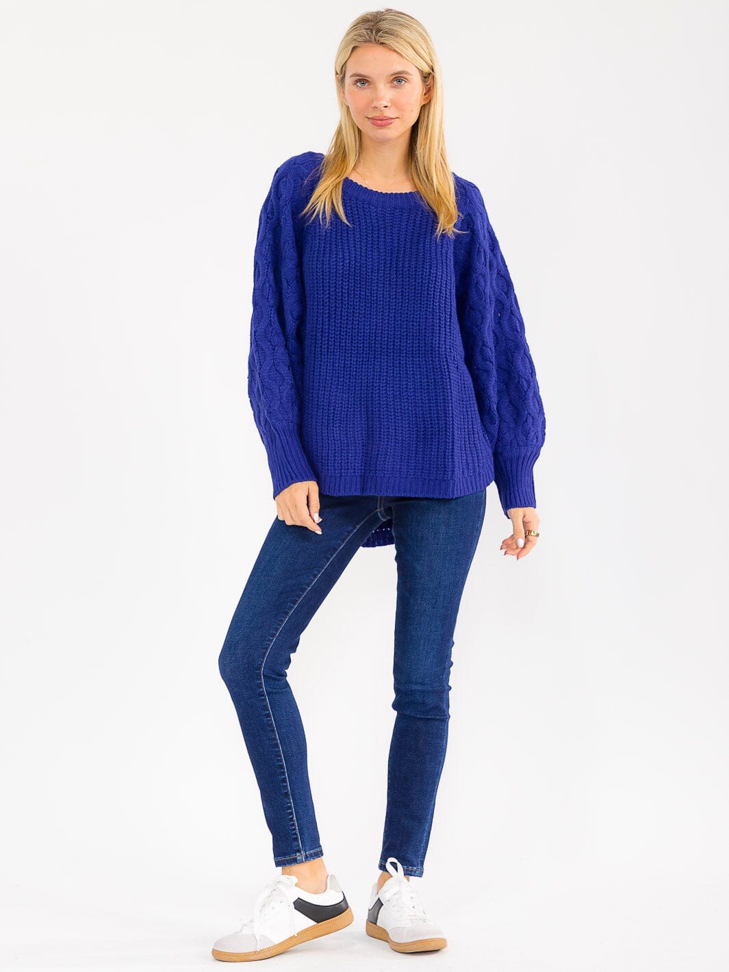 WOMEN'S LONG SLEEVE PULLOVER OVERSIZED KNIT SWEATER