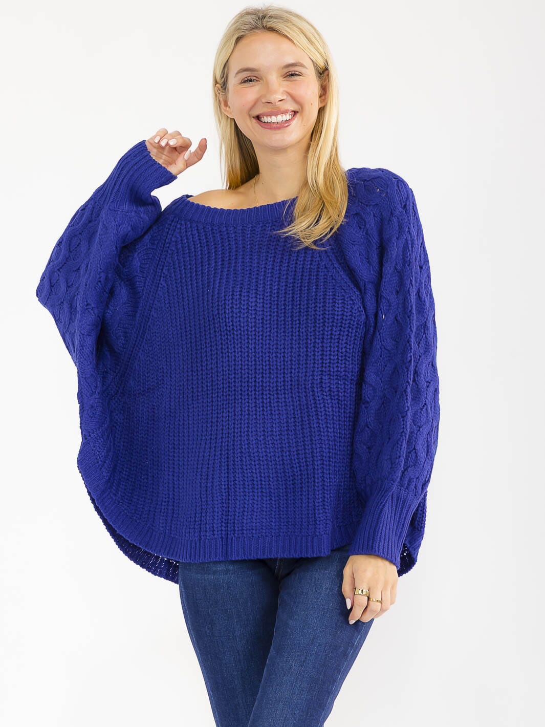 WOMEN'S LONG SLEEVE PULLOVER OVERSIZED KNIT SWEATER