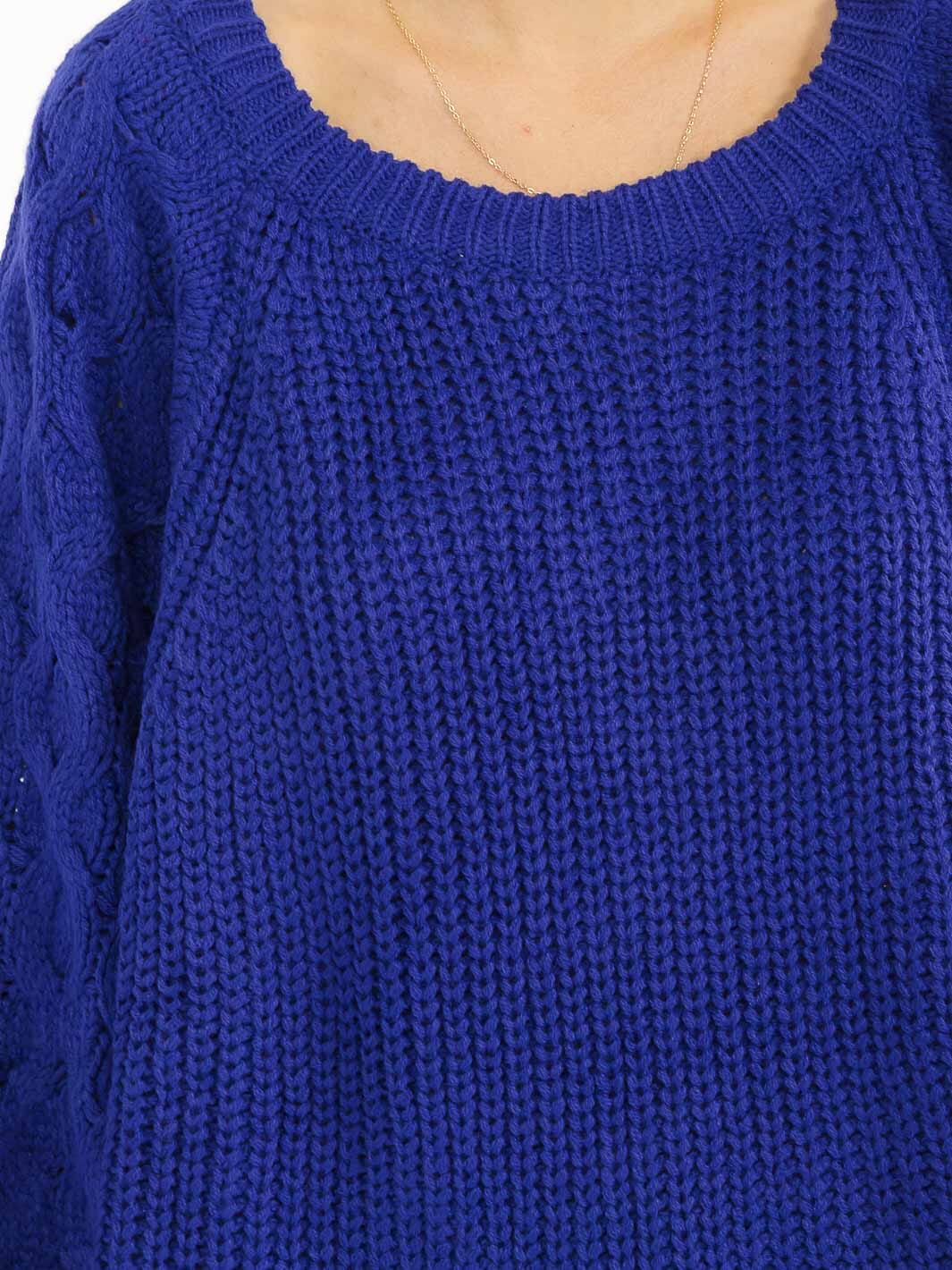 WOMEN'S LONG SLEEVE PULLOVER OVERSIZED KNIT SWEATER