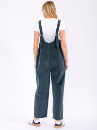 WOMEN'S SLEEVELESS FRONT POCKETS WIDE LEG CORDUROY JUMPSUIT