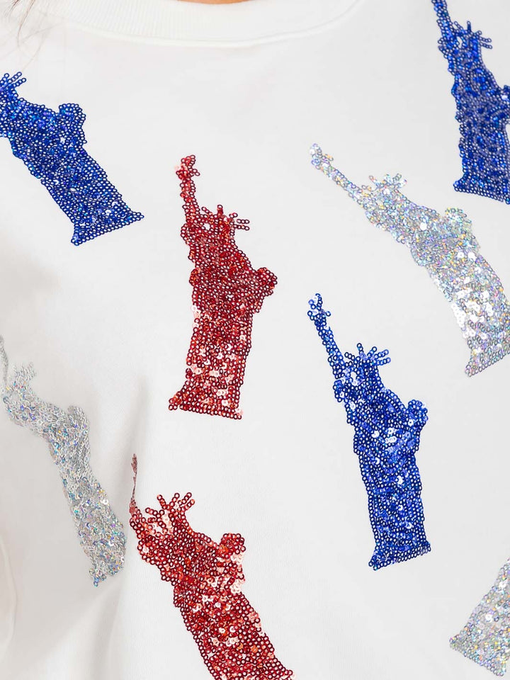 WOMEN'S SHORT SLEEVE TOP & ELASTIC WAIST MINI SHORT SEQUINS 2PC. SET