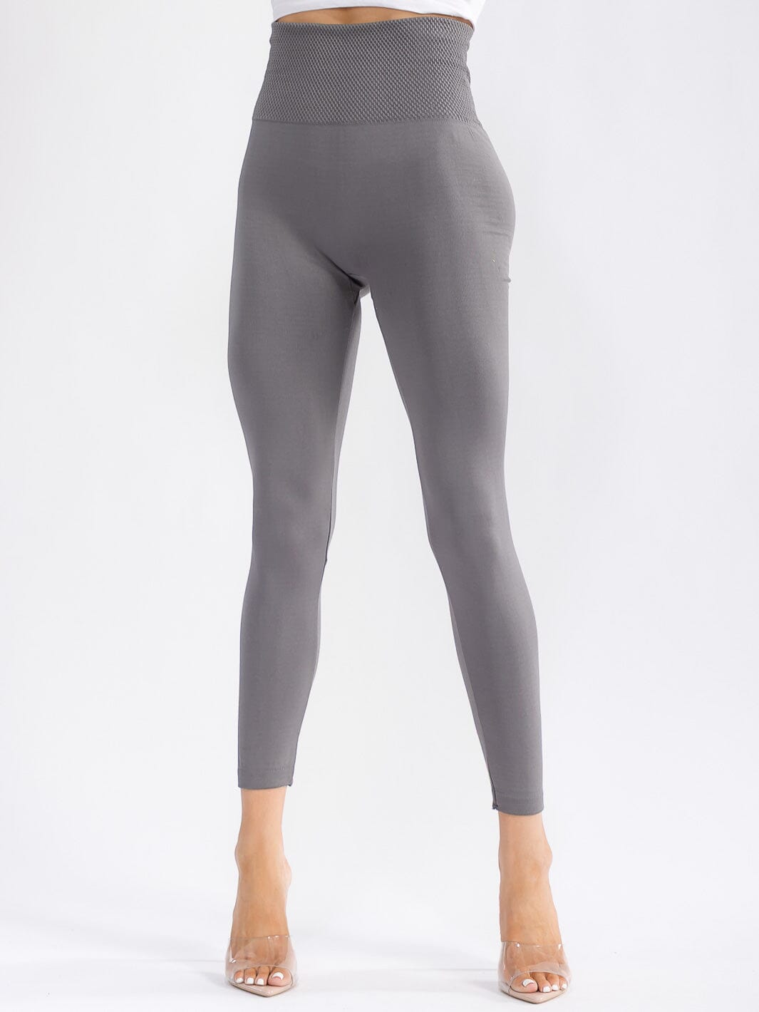 WOMEN'S ELASTIC WAIST FLEECE LEGGINGS