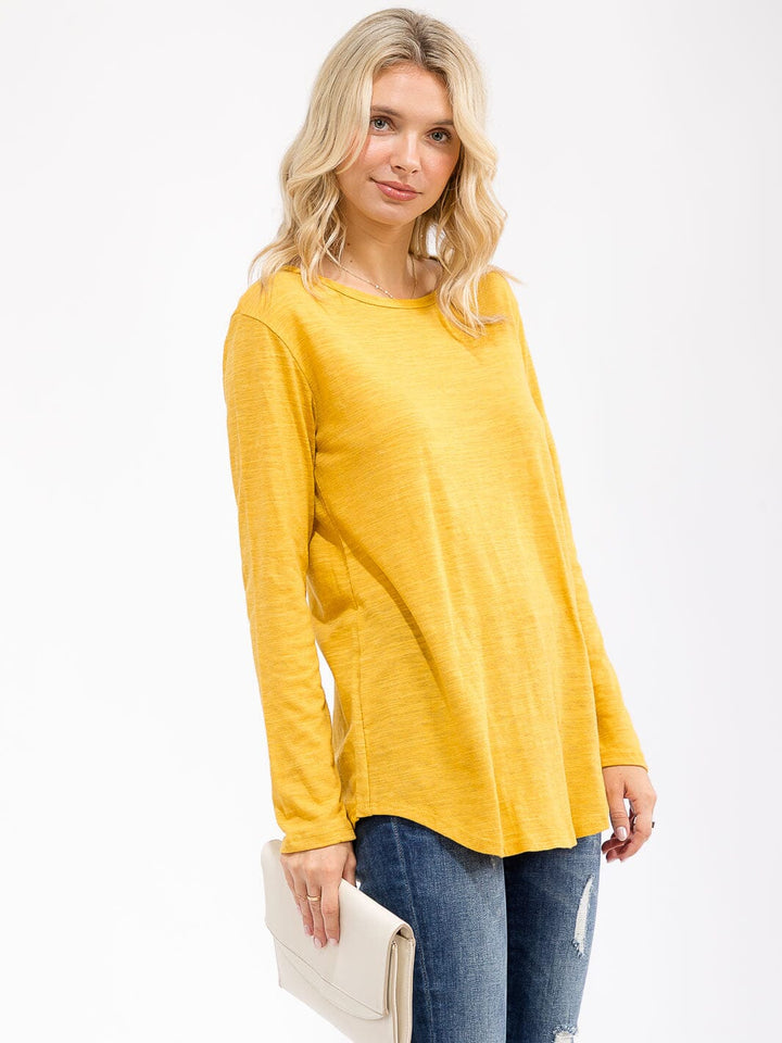 WOMEN'S LONG SLEEVE SOLID LOOSE FIT TOP
