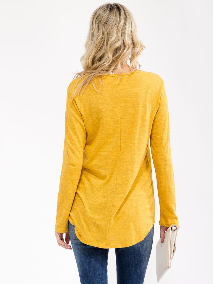 WOMEN'S LONG SLEEVE SOLID LOOSE FIT TOP