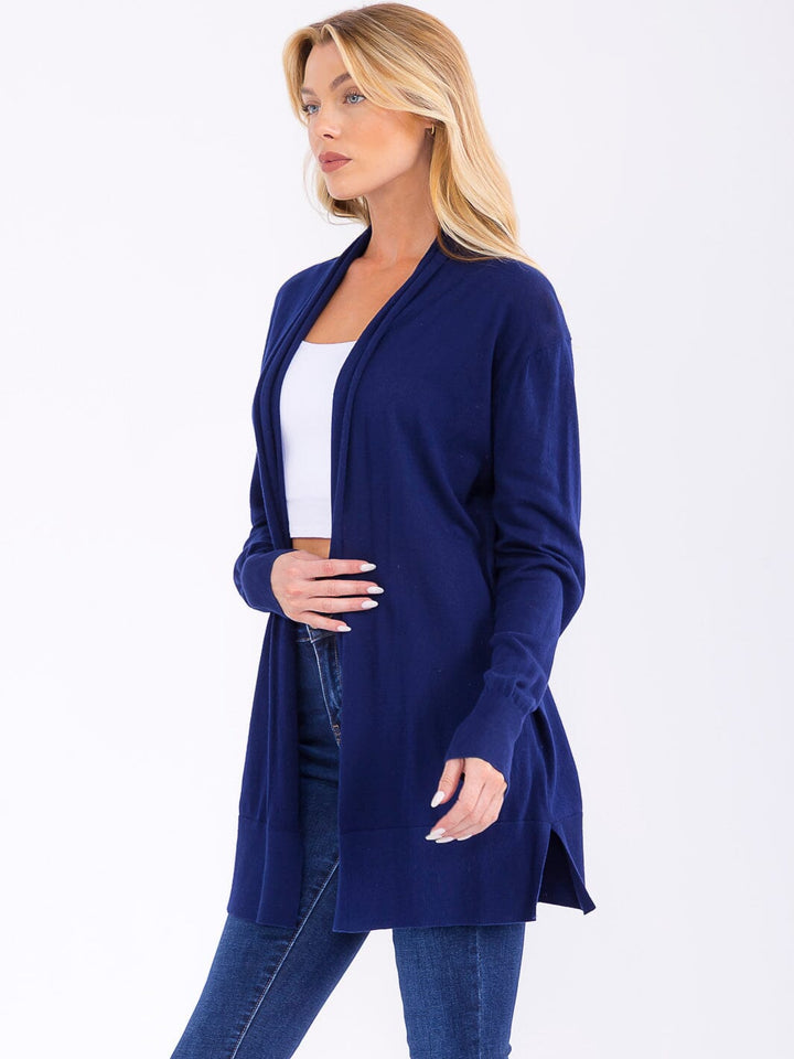 WOMEN'S LONG SLEEVE OPEN FRONT CARDIGAN