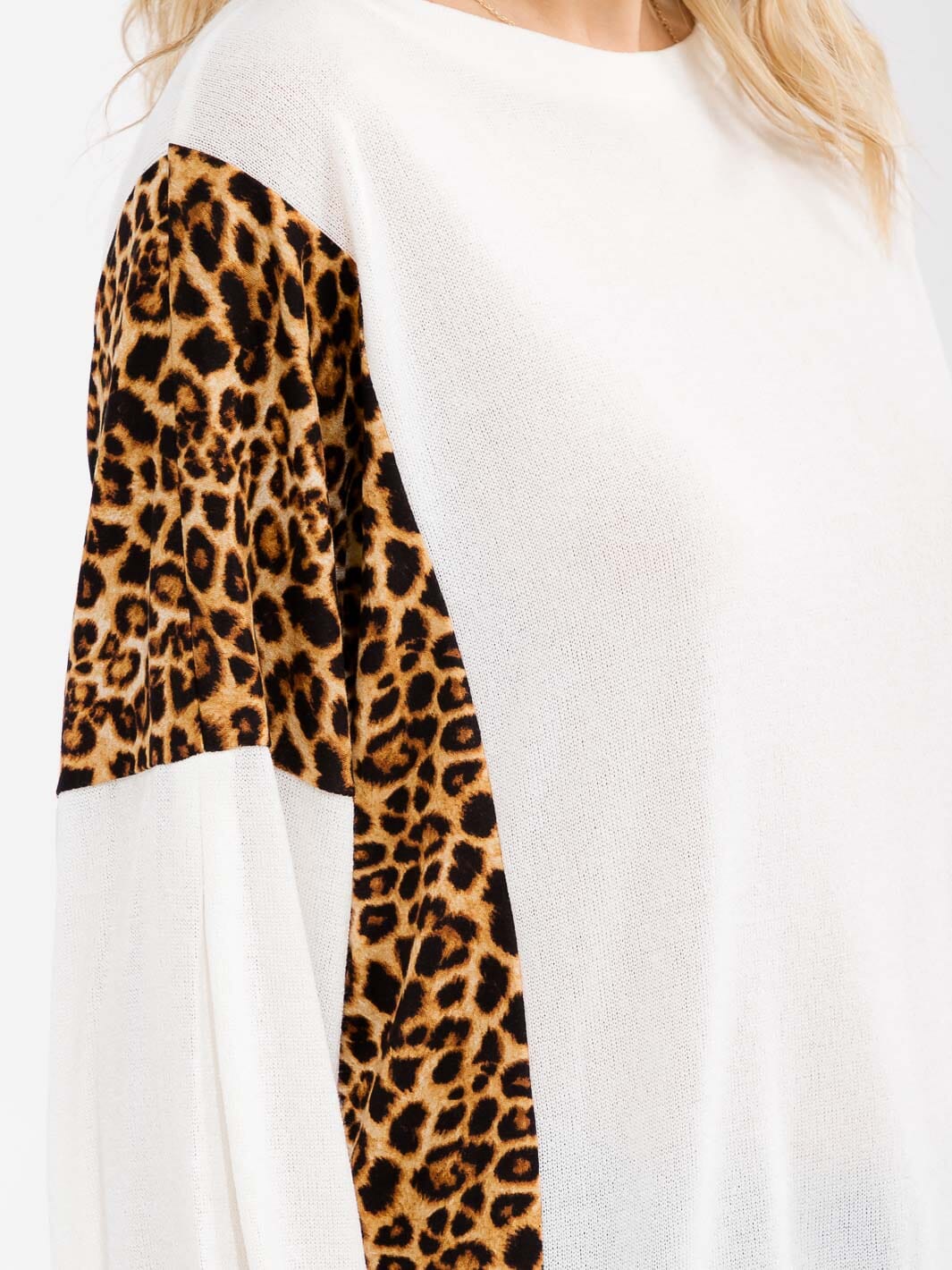 WOMEN'S LONG SLEEVE ANIMAL PRINT LOOSE FIT TOP