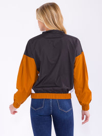 WOMEN'S LONG SLEEVE ZIPPER CLOSURE FRONT POCKETS COLORBLOCK LIGHTWEIGHT JACKET