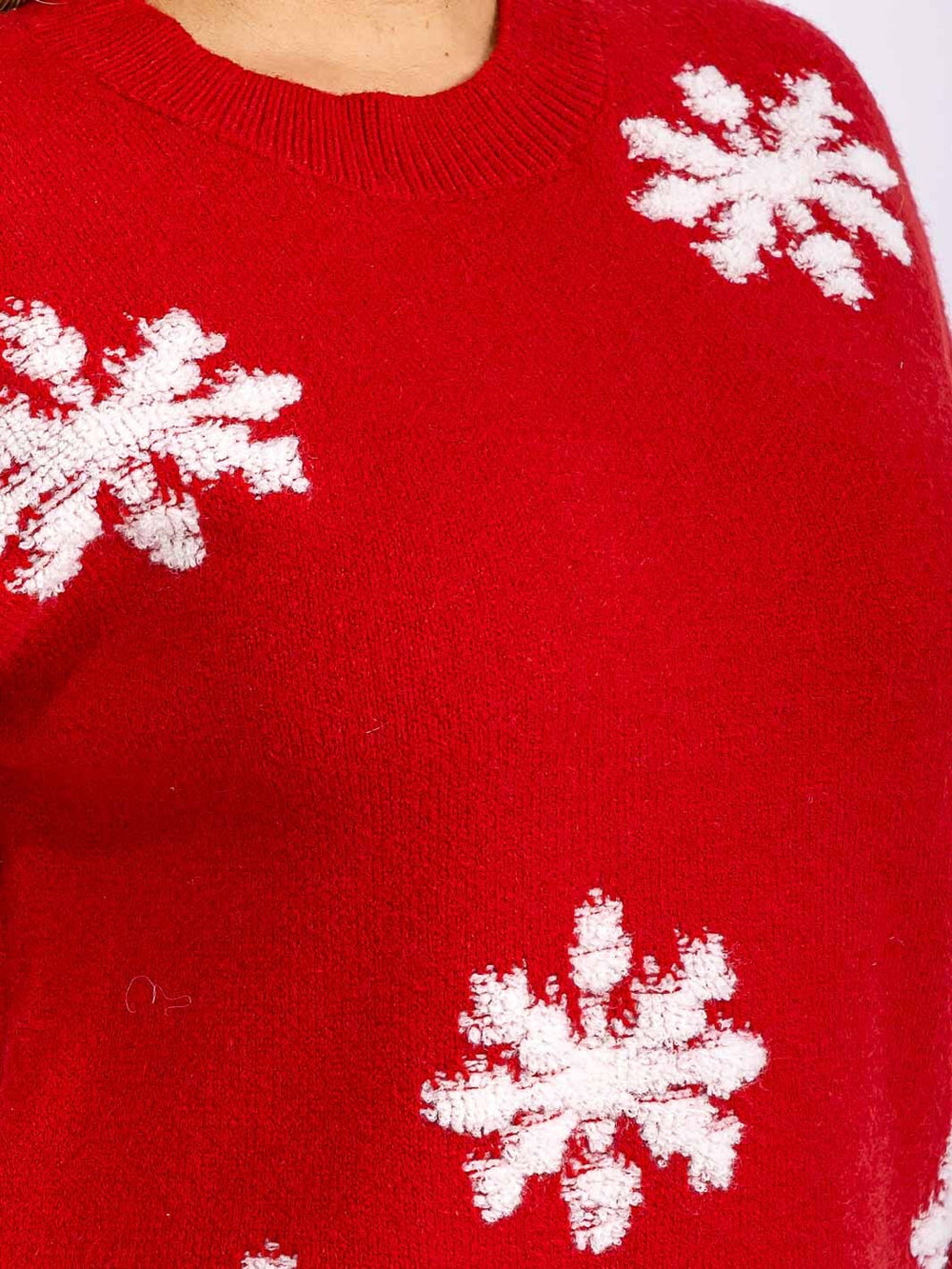 PLUS SIZE LONG SLEEVE GRAPHIC COLORBLOCK PULLOVER SWEATER