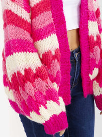 WOMEN'S LONG SLEEVE OPEN FRONT MULTI KNIT CARDIGAN