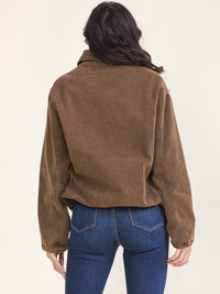 WOMEN'S LONG SLEEVE ZIPPER CLOSURE FRONT POCKETS DENIM JACKET