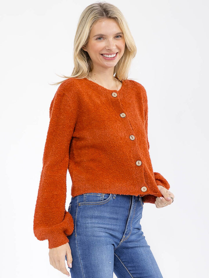 WOMEN'S LONG SLEEVE BUTTON UP CARDIGAN & TANK TOP 2PC.SET