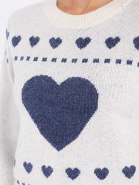WOMEN'S LONG SLEEVE GRAPHIC PULLOVER KNIT SWEATER