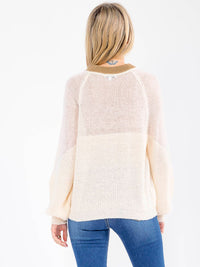 WOMEN'S LONG SLEEVE KNIT PULLOVER SWEATER