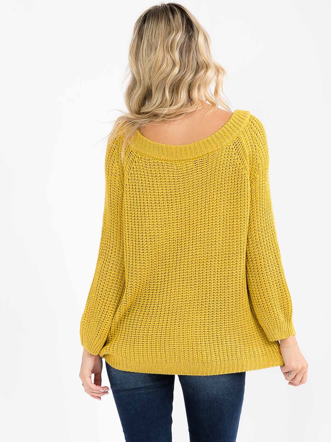 WOMEN'S LONG SLEEVE KNIT PULLOVER SWEATER