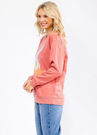 WOMEN'S LONG SLEEVE GRAPHIC PULLOVER SWEATER