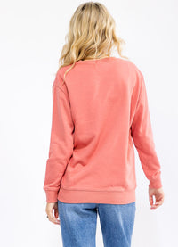 WOMEN'S LONG SLEEVE GRAPHIC PULLOVER SWEATER