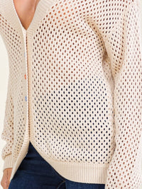 WOMEN'S LONG SLEEVE V-NECK BUTTON UP KNIT CARDIGAN
