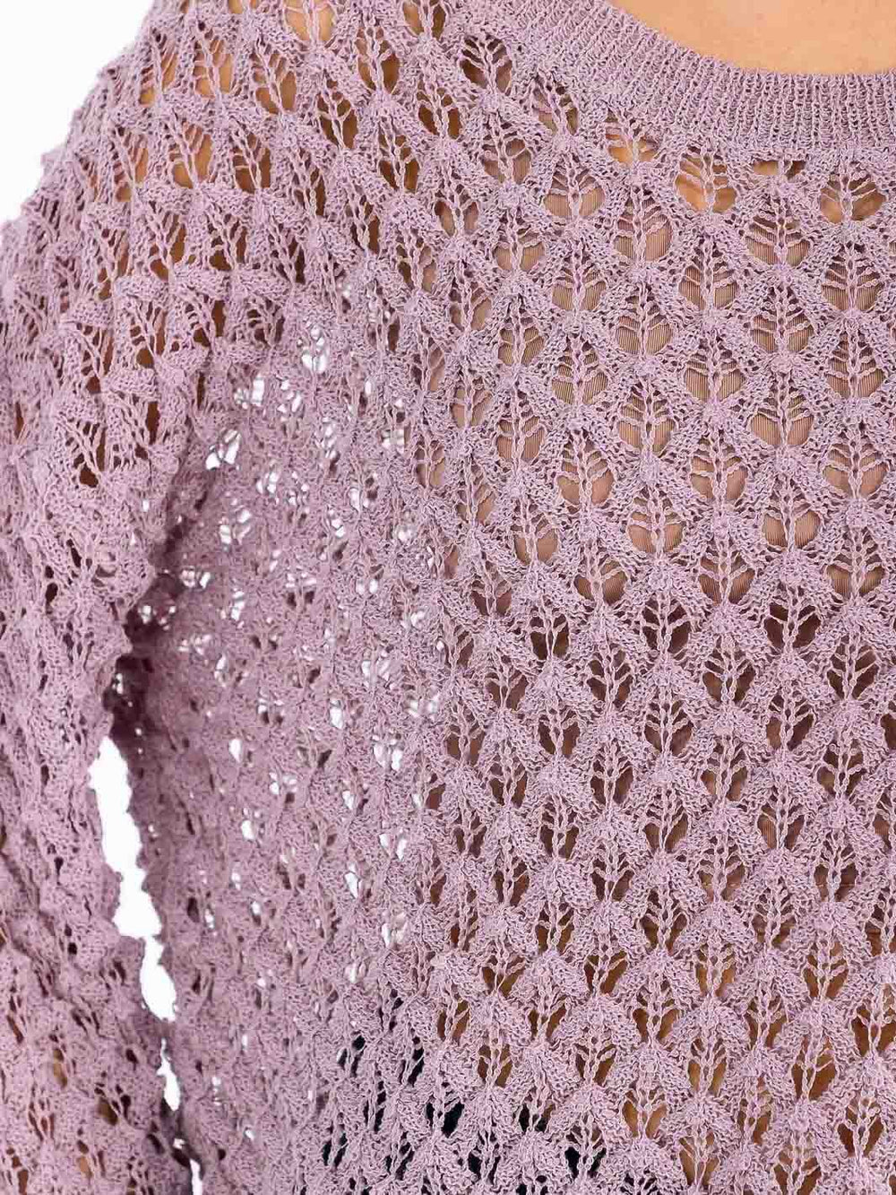 WOMEN'S LONG SLEEVE V-NECK KNIT PULLOVER TOP