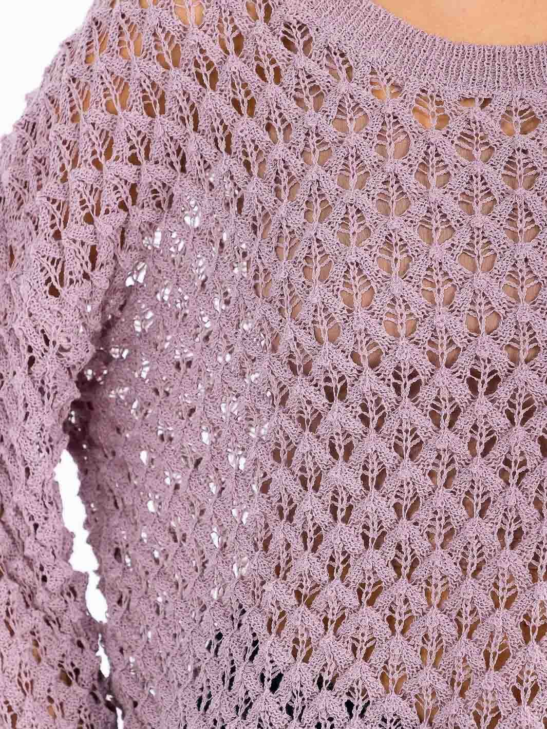 WOMEN'S LONG SLEEVE V-NECK KNIT PULLOVER TOP