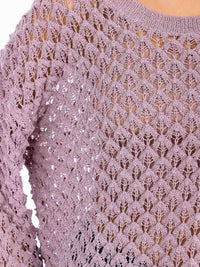 WOMEN'S LONG SLEEVE V-NECK KNIT PULLOVER TOP