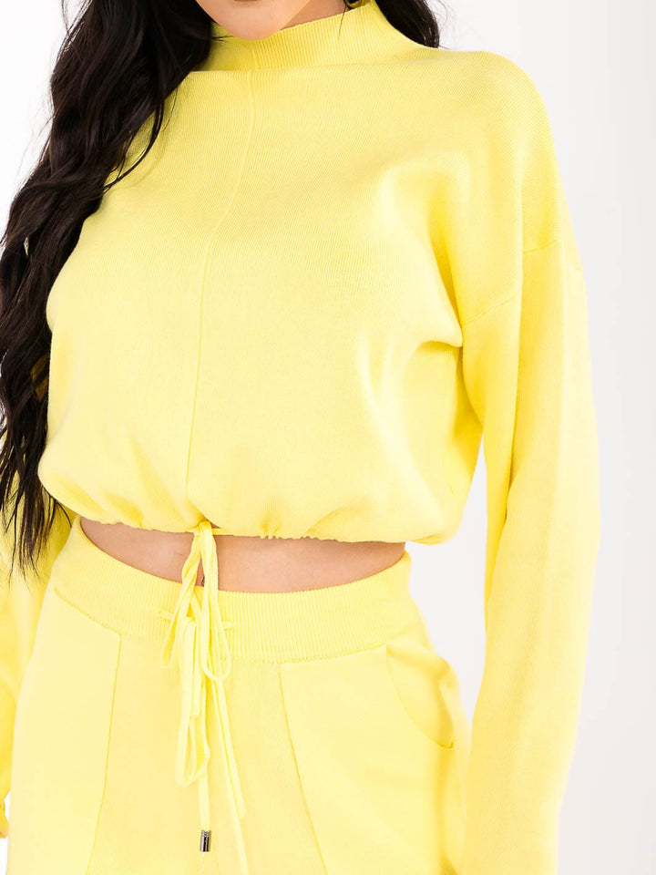 WOMEN'S LONG SLEEVE TOP & ELASTIC WAIST PANTS RIBBED 2PC. SET