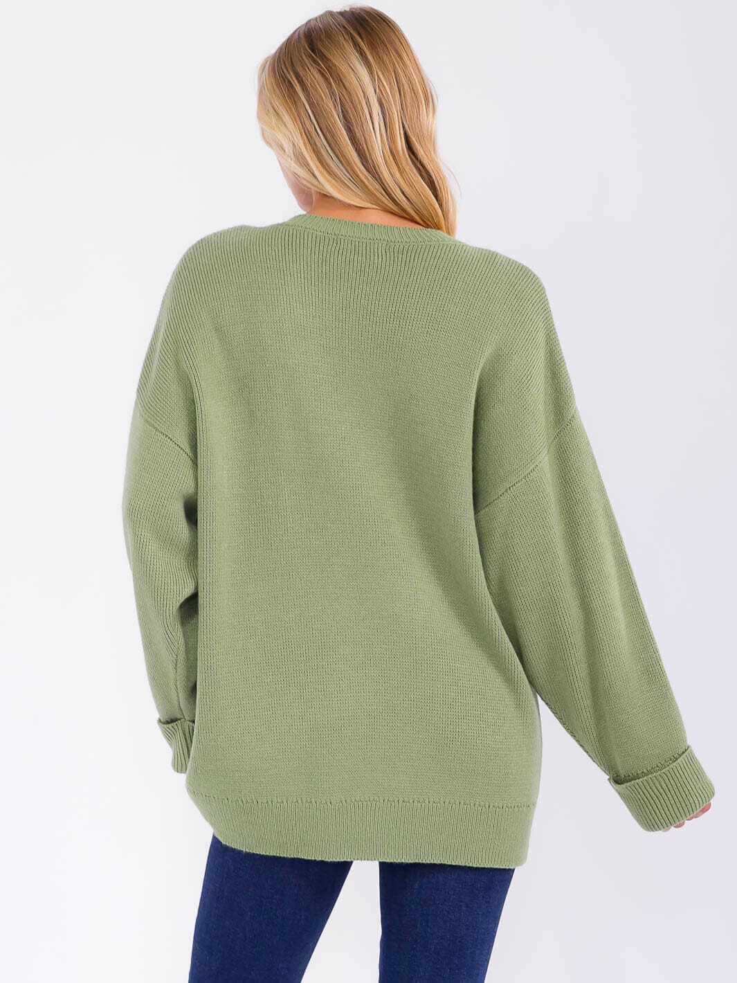 WOMEN'S LONG SLEEVE GRAPHIC PULLOVER SWEATER