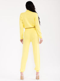 WOMEN'S LONG SLEEVE TOP & ELASTIC WAIST PANTS RIBBED 2PC. SET