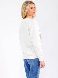 WOMEN'S LONG SLEEVE GRAPHIC PULLOVER SWEATER