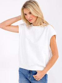 WOMEN'S SHORT SLEEVE SOLID BASIC TOP