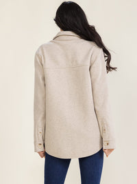 WOMEN'S LONG SLEEVE BUTTON UP FRONT POCKETS JACKET