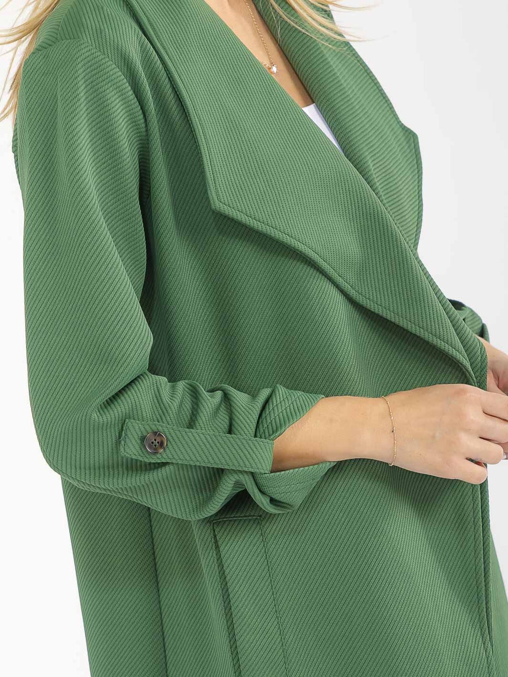 WOMEN'S LONG SLEEVE OPEN FRONT POCKETS CARDIGAN