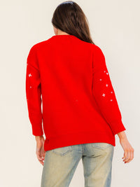 WOMEN'S LONG SLEEVE HOLIDAY GRAPHIC PULLOVER SWEATER
