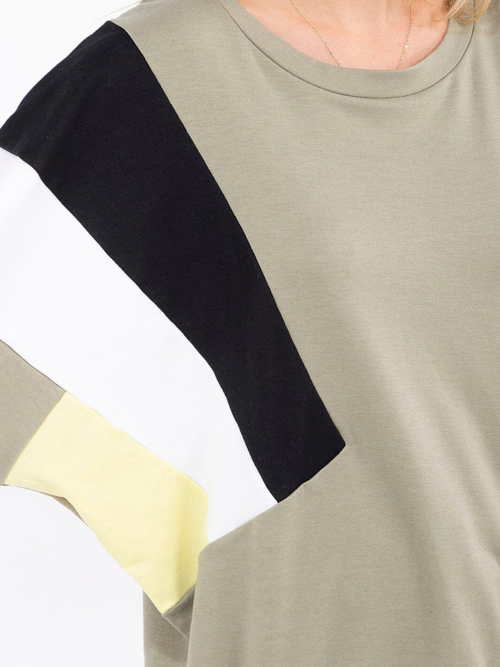 WOMEN'S LONG SLEEVE COLORBLOCK PULLOVER SWEATER