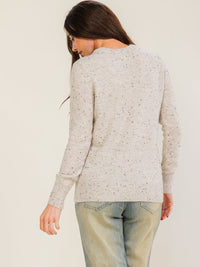 WOMEN'S LONG SLEEVE HOLIDAY GRAPHIC SEQUINS PULLOVER SWEATER