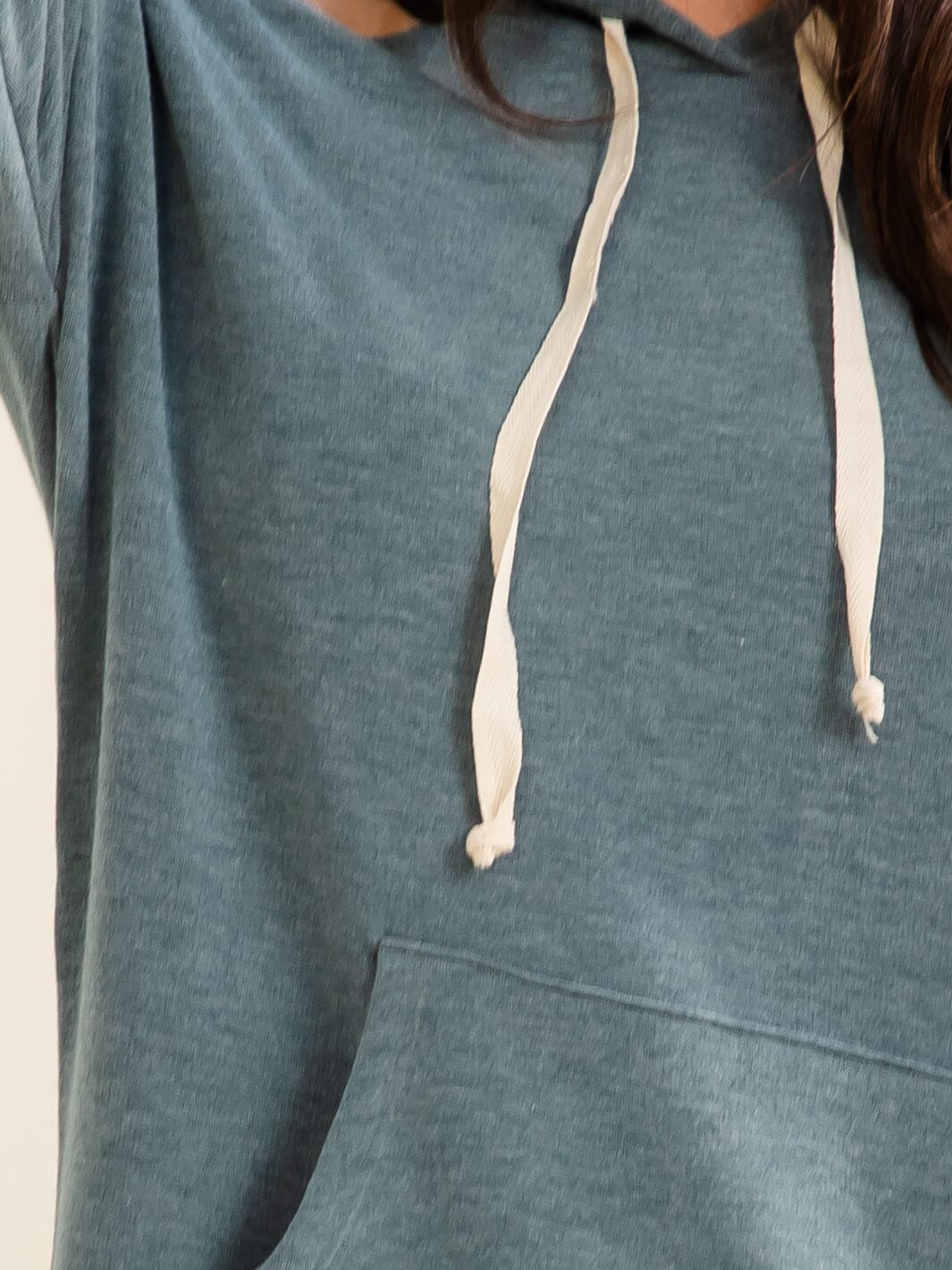 ENTRO WOMEN'S LONG SLEEVE COLD SHOULDER HOODIES TOP