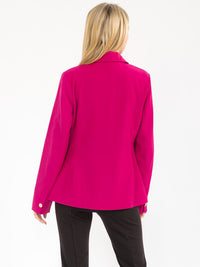 WOMEN'S LONG SLEEVE BUTTON CLOSURE FRONT POCKETS BLAZER