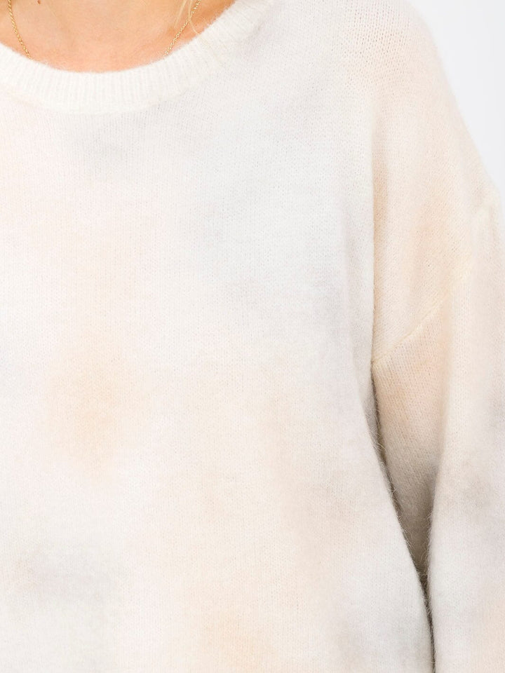 WOMEN'S LONG SLEEVE TIE DYE PULLOVER SWEATER