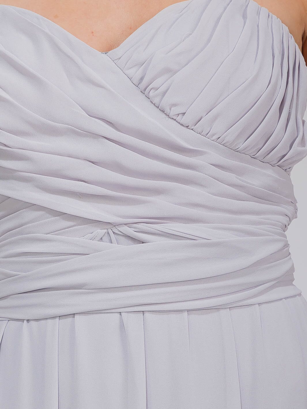 WOMEN'S SLEEVELESS V-NECK SELF TIE MAXI GOWN DRESS