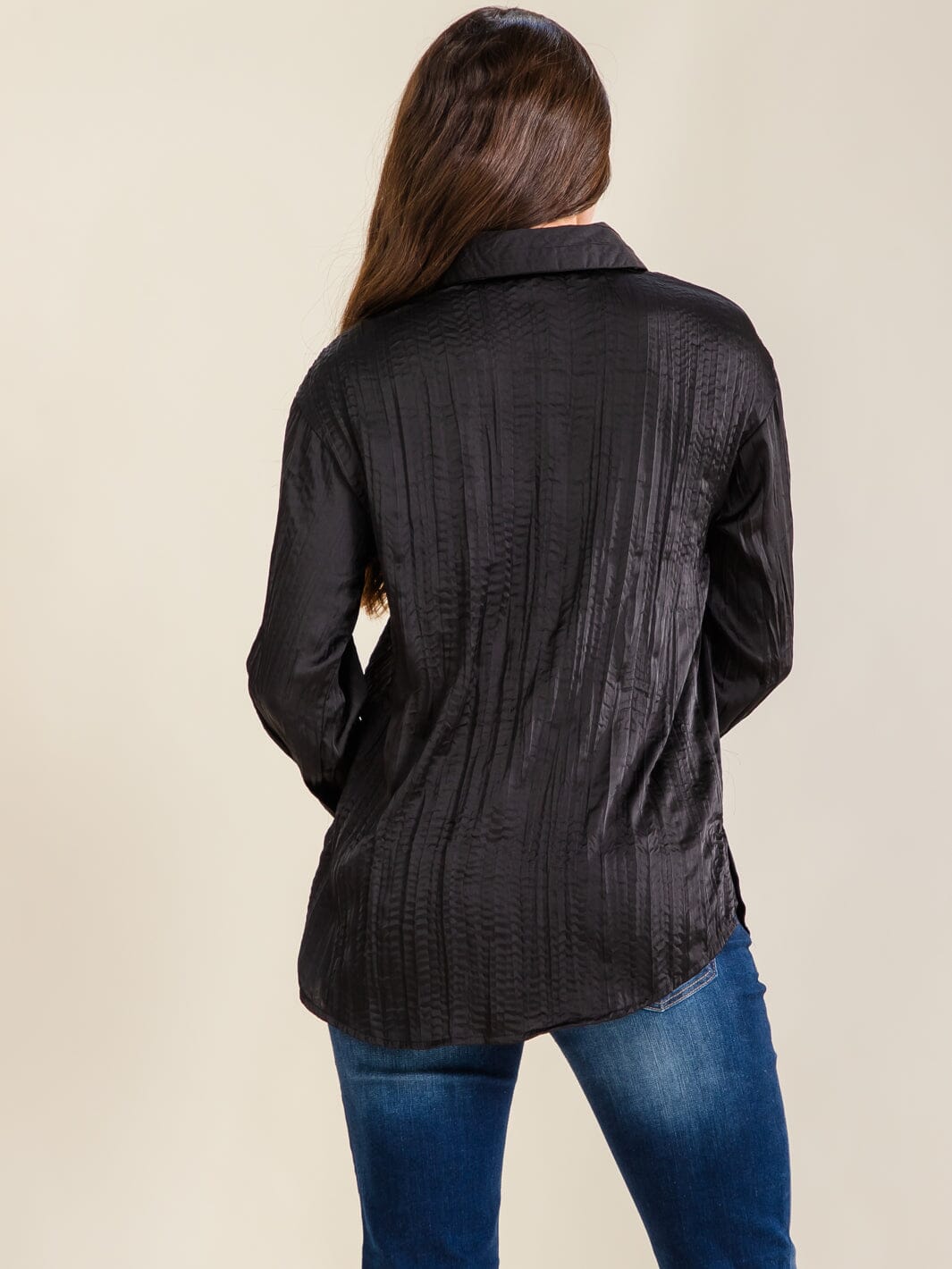 ENTRO WOMEN'S LONG SLEEVE BUTTON UP BLOUSE