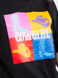 WOMEN'S SHORT SLEEVE LOOSE FIT GRAPHIC TOP