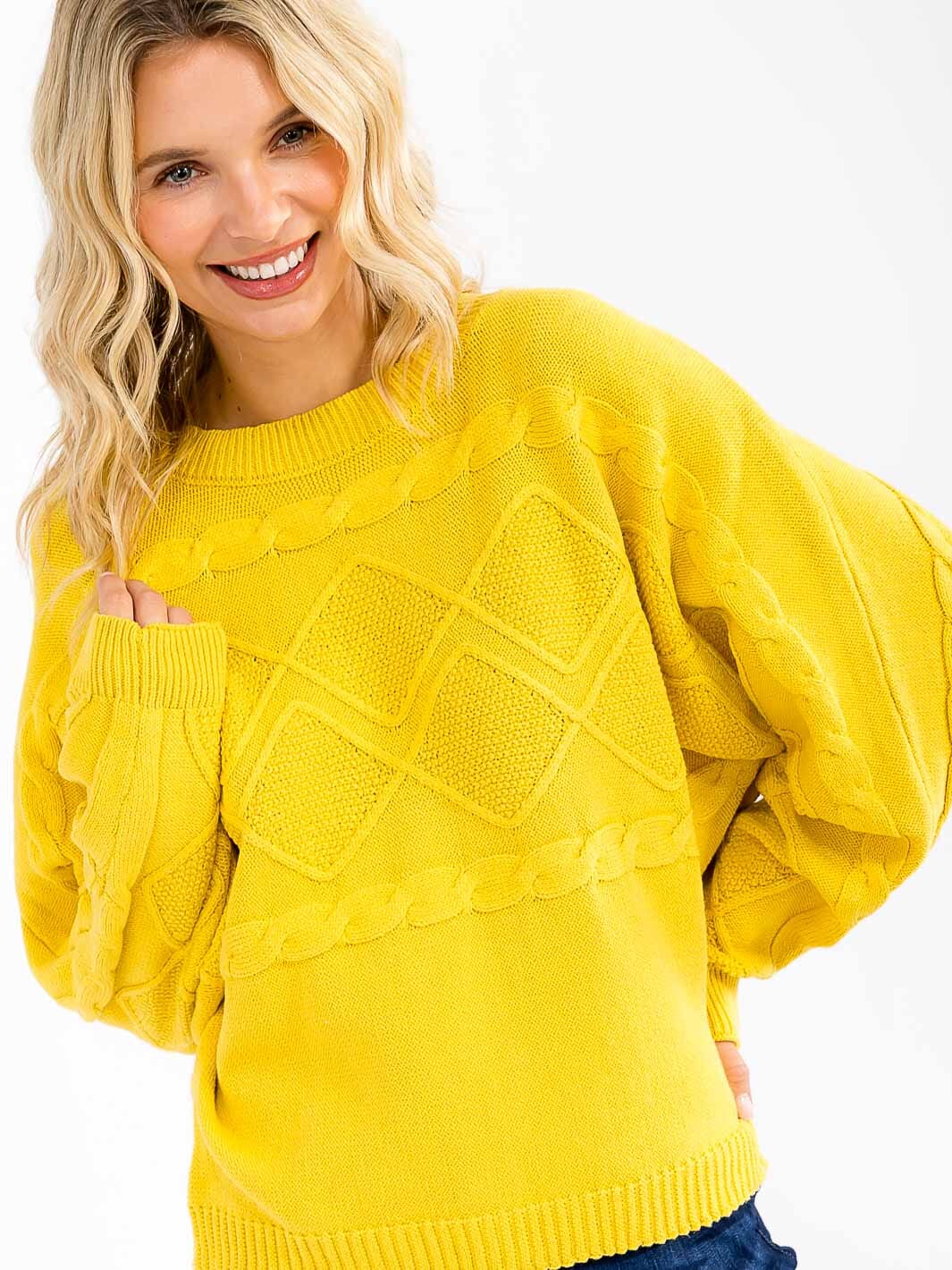 WOMEN'S LONG SLEEVE DETAILED PULLOVER SWEATER