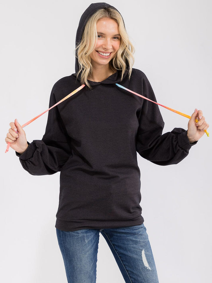 WOMEN'S LONG SLEEVE HOODED PULLOVER SWEATER