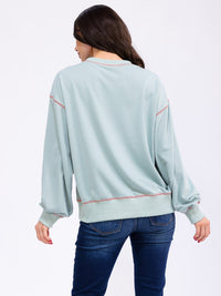WOMEN'S LONG SLEEVE HOLIDAY GRAPHIC TOP