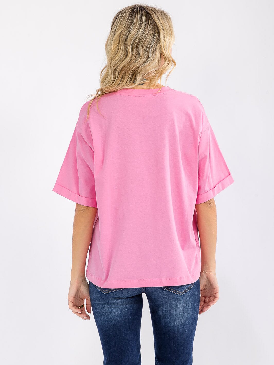 WOMEN'S SHORT SLEEVE SEQUINS GRAPHIC SHIRT