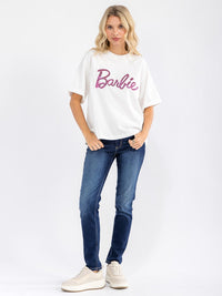 WOMEN'S SHORT SLEEVE SEQUINS GRAPHIC SHIRT