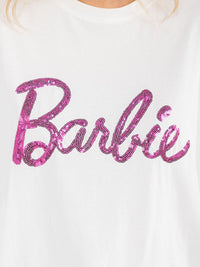 WOMEN'S SHORT SLEEVE SEQUINS GRAPHIC SHIRT