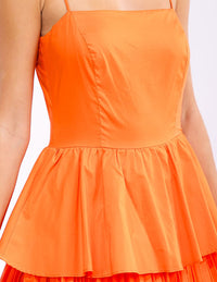 WOMEN'S SLEEVELESS RUFFLE TIERED MAXI DRESS